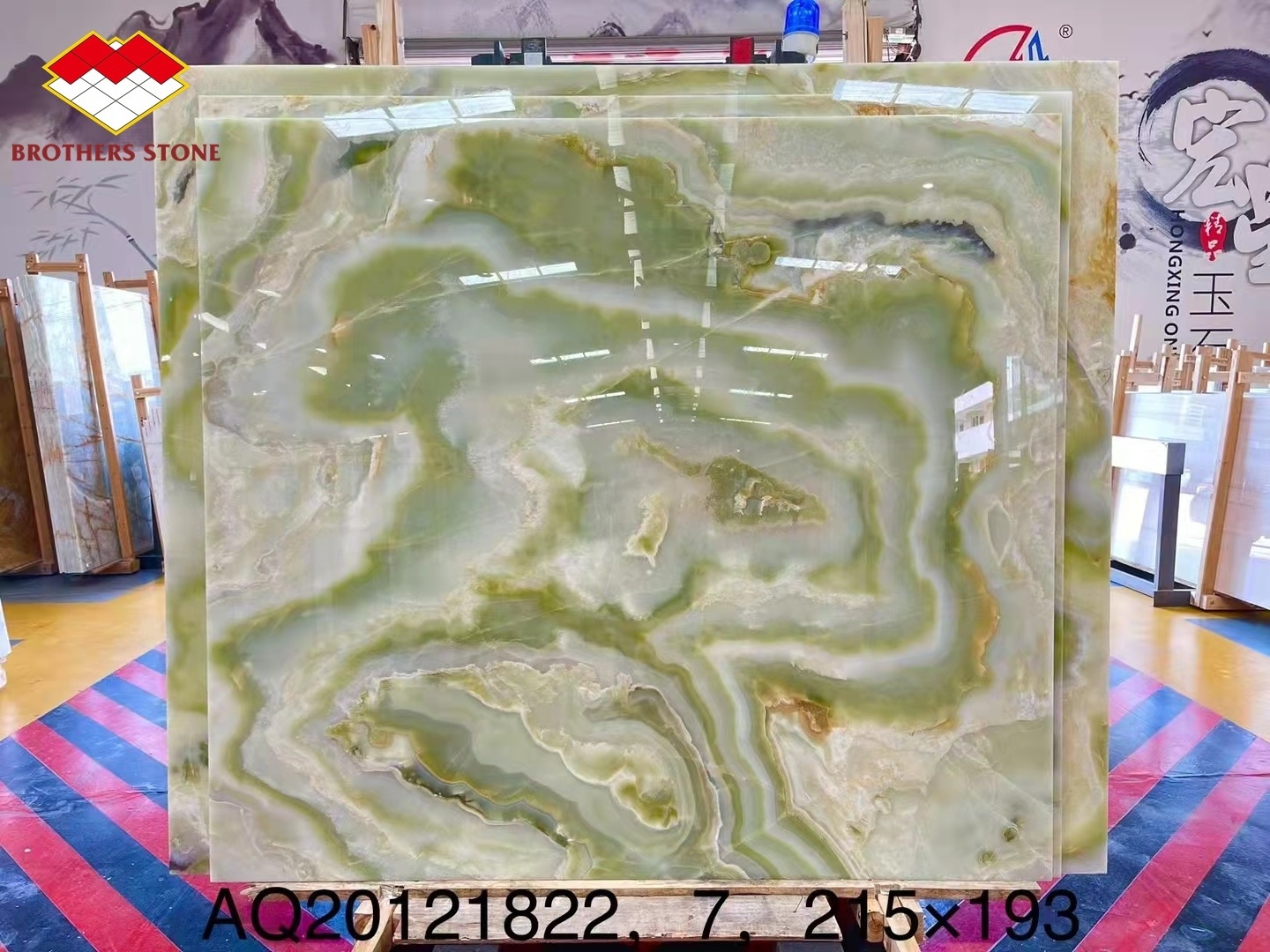 Luxury marble Afghanistan  green jade stone Transparent  green onyx for table top