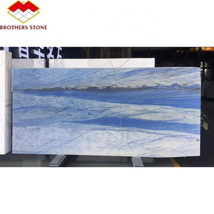 Wholesale  Blue Azul Macaubas Marble Slabs and Tiles White Marble Lava Rocks Stone Veneer