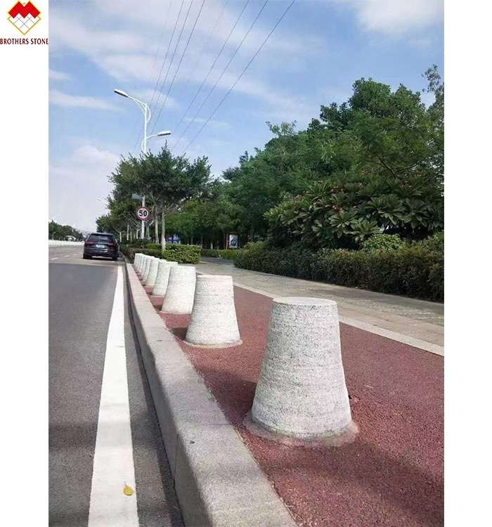 G603 grey granite barricade ball car stop polished surface parking barriers granite stone