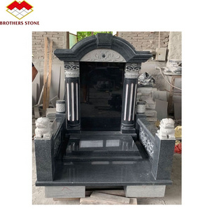 Factory Supply Modern Chinese Style Granite Gravestone Monument Tombstone Custom Memorial Cemetery Garden European Natural Stone