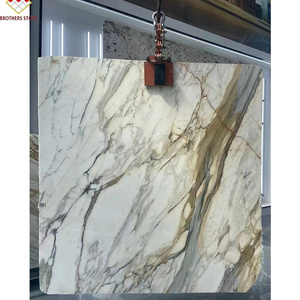 Italy Calacatta Gold/Borghini Marble Slabs Premium Quality for Modern Design for Table Top Island Countertop Stair Use