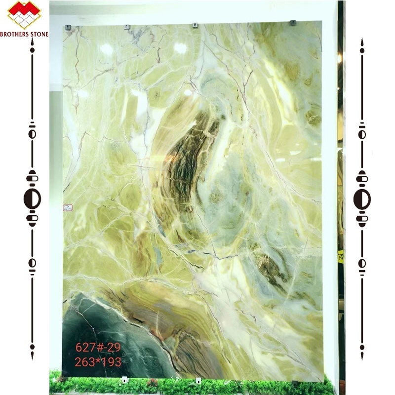 Brothers Stone dreaming paradise marble stone natural transparent green onyx tile marble slab price wholesale