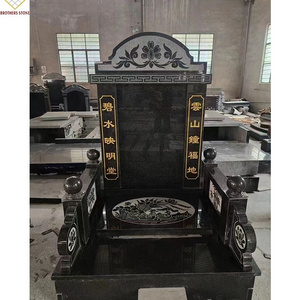 China headstone black granite cemetery monuments stones grave stone