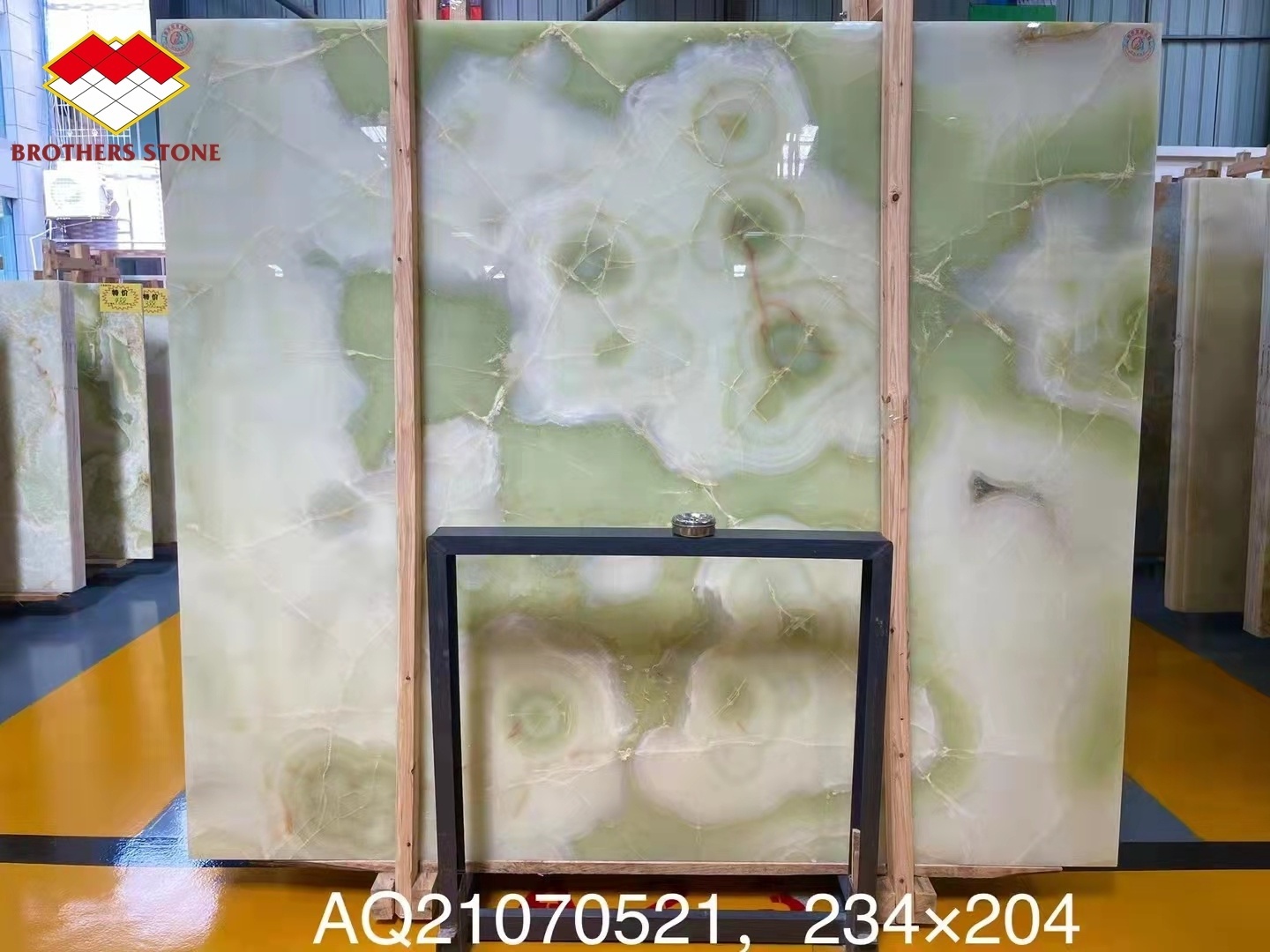 Luxury marble Afghanistan  green jade stone Transparent  green onyx for table top