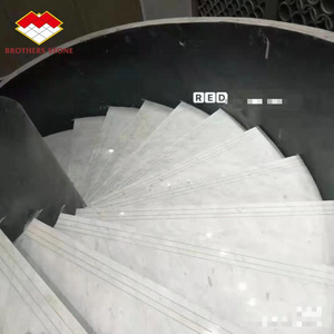 European Design Interior Eastern White Marble Carved Stair Treads And Risers white grey grains marble decorative stair stairs