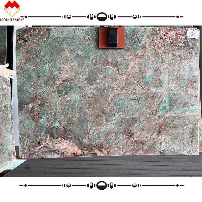 Portomare Quartzite Bright Amazon Green Marble Slabs Multicolor Verde Guatemala Dinner and Coffee Table for Villa