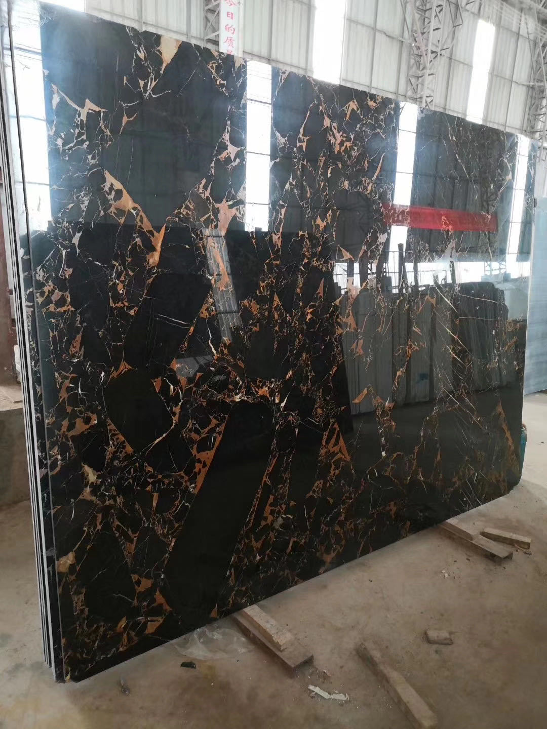 Superior Natural Stone Marbles Athen Black Portoro Gold For Wall And Floor