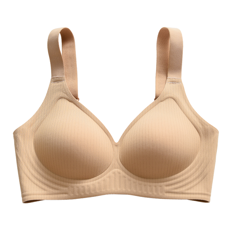 Women's Comfortable Bra with Large Cups and Steel Ring Gathered for Small Breasts Marked for Larger Breasts