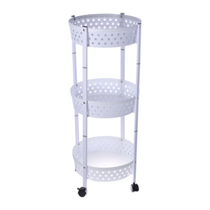 3-tier Slim Sliding Mobile Kitchen Food Cart Island Storage Rack Organizer Serving Cart Shelf Narrow Rolling Trolley Cart Wheel