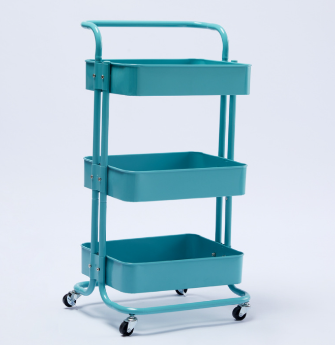 Hot Sale 3 Tier Kitchen Utility Vegetable Cabinets purpose 3 Layer Storage Rolling Organizer trolley rack