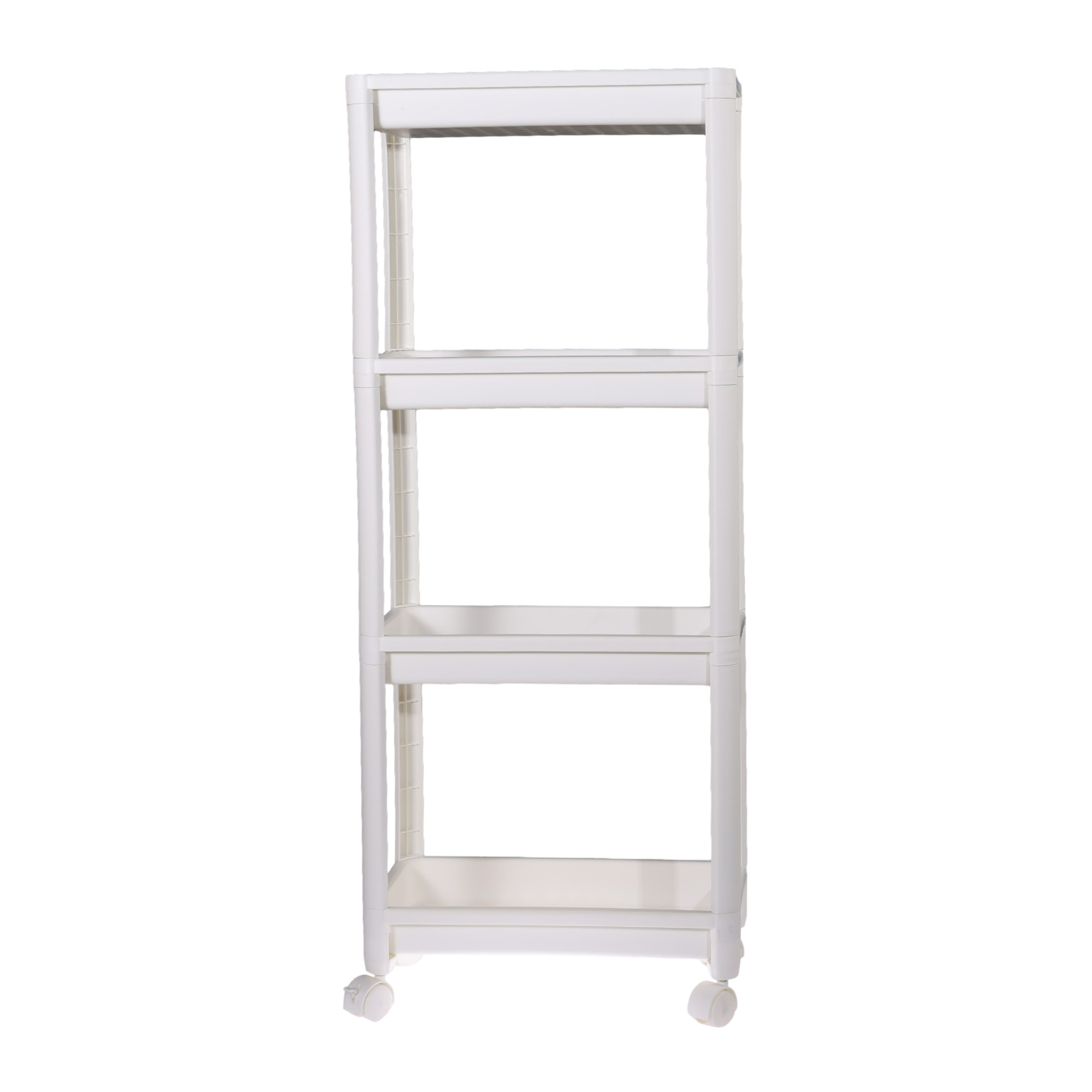 Utility Storage Trolley Bathroom 4 Tier Slim Plastic Storage Carts for Kitchen Living Room Tight Spaces Narrow Gap