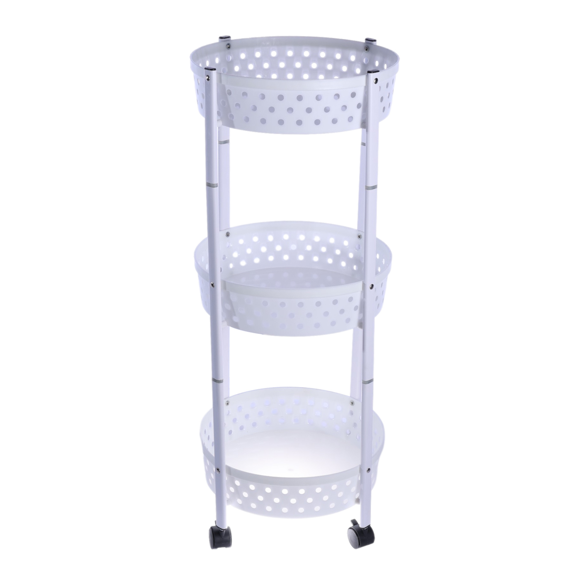 Modern 3-tier Rolling Cart Storage Trolley Easy Assembly For Kitchen Office Bathroom Plastic Narrow Storage Cart With Wheel