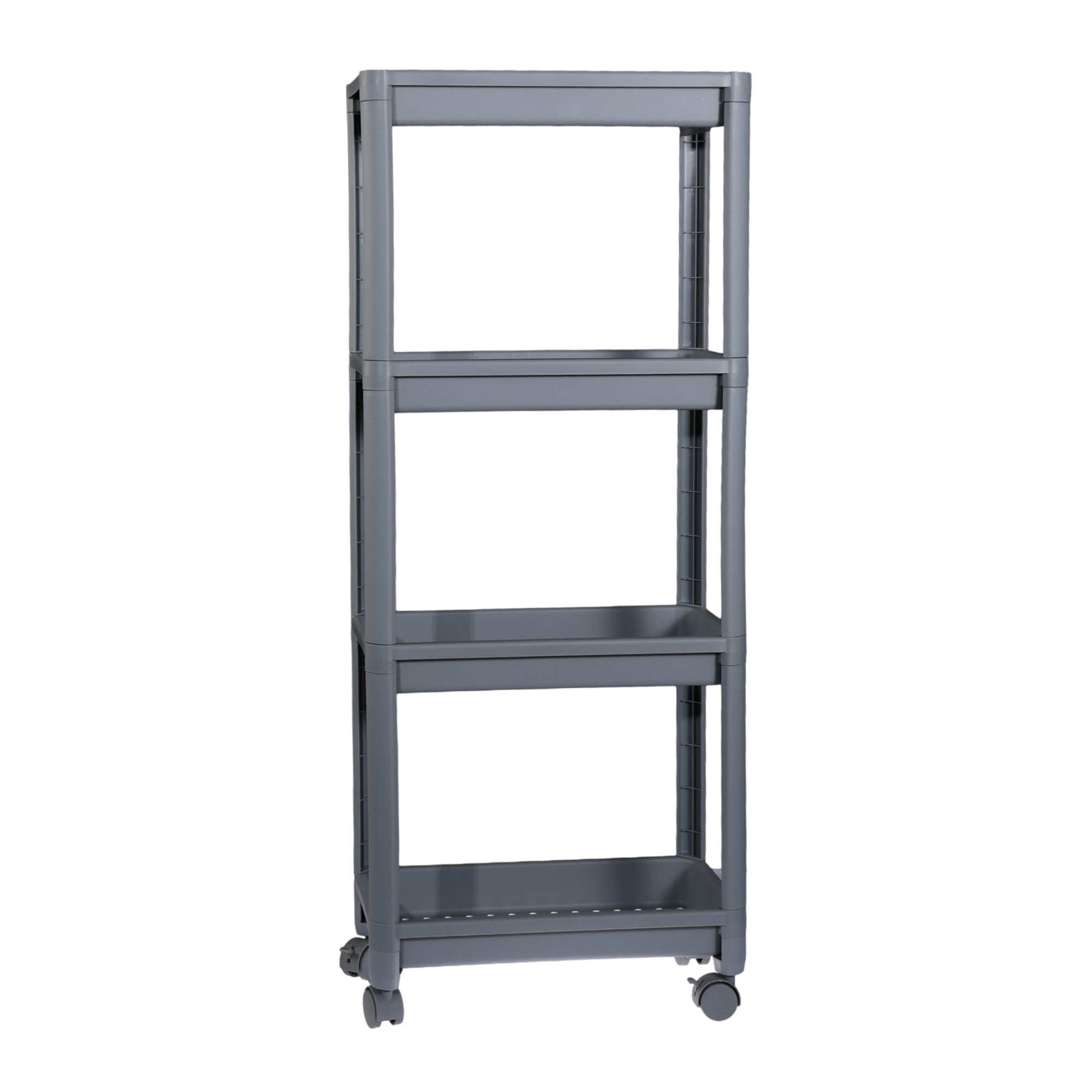 Utility Storage Trolley Bathroom 4 Tier Slim Plastic Storage Carts for Kitchen Living Room Tight Spaces Narrow Gap