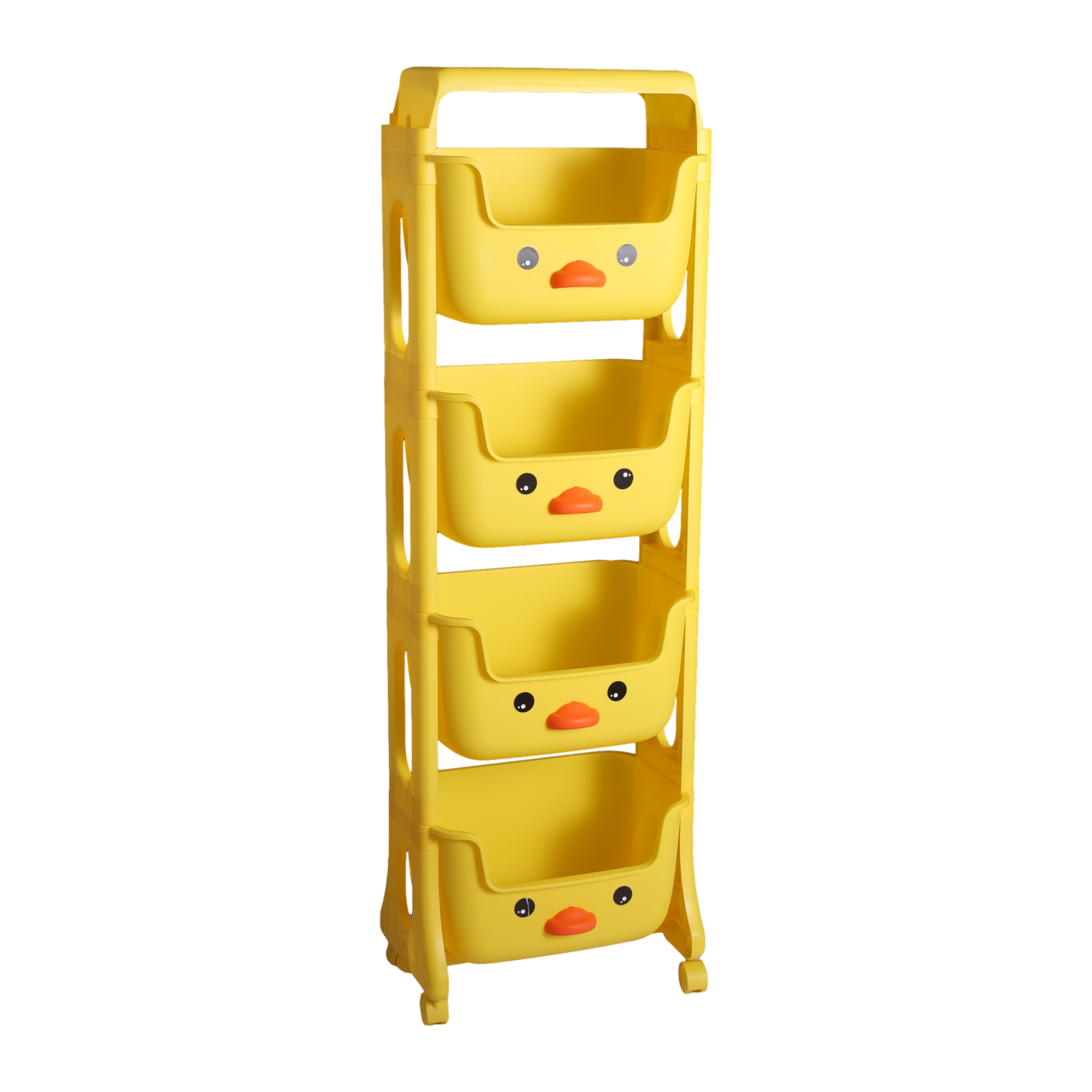 Wheeled Household Narrow Gap Plastic Storage Drawers Rolling Cart Organizer With Drawer 4 Tier Slim Storage Cart