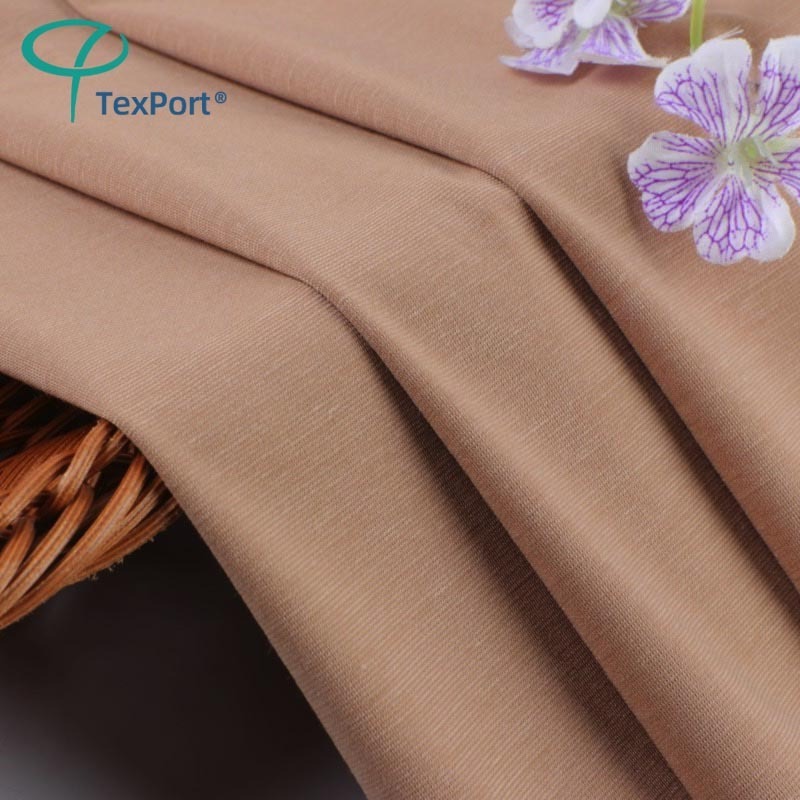 Wholesale 60S 62% Rayon 30% Nylon 8% Lycrta Stretch Plain Dyed Knitted Tencel Roma Fabric For Clothes Making 220Gsm