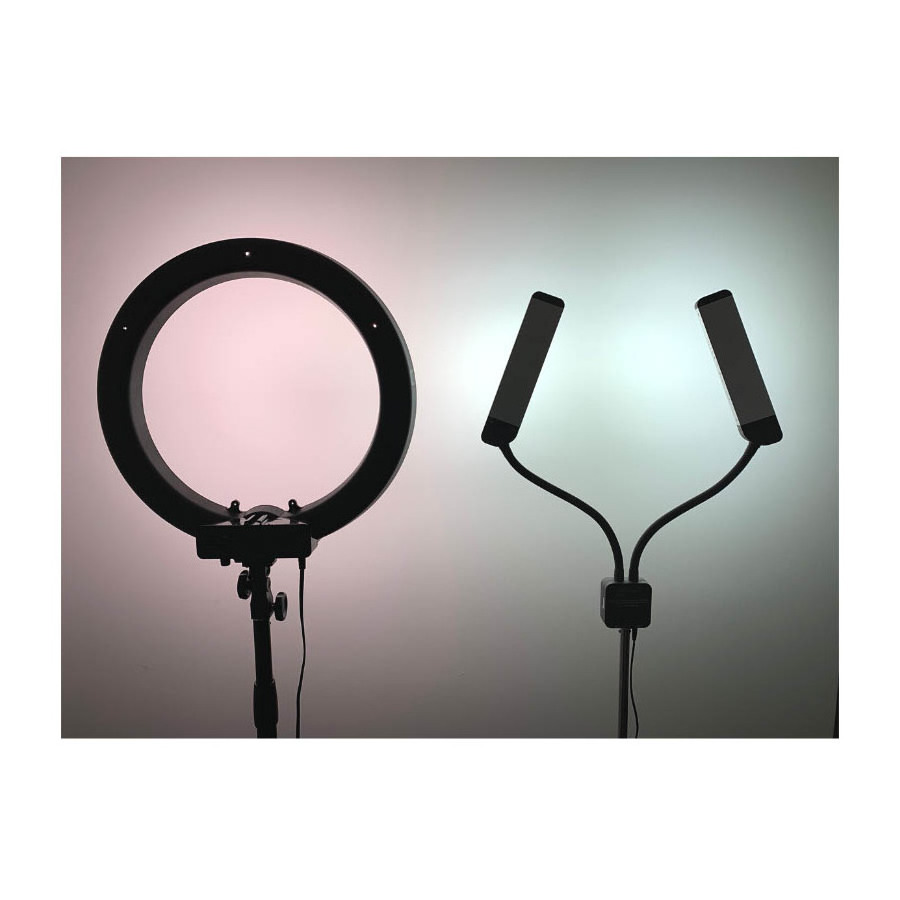 Real 45w 18 Inch Ring Light Led Lash Salon Beauty Bedside Tattoo Light With Magnifying Glass Floor Tripod