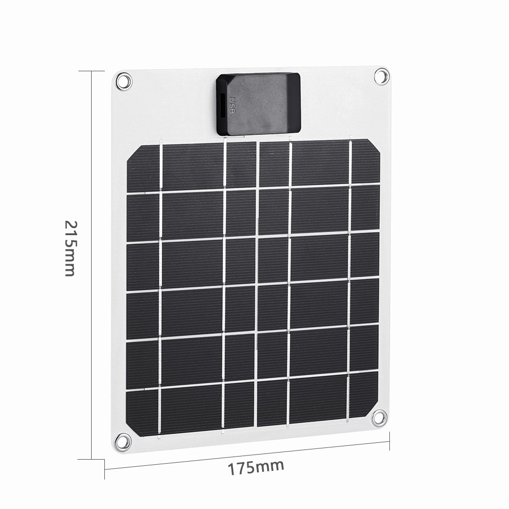 5W Solar Energy Powered Charging USB Output 5V Waterproof RV Car Camp Mini Solar Panel Charger Flexible Solar Panel Battery Kit