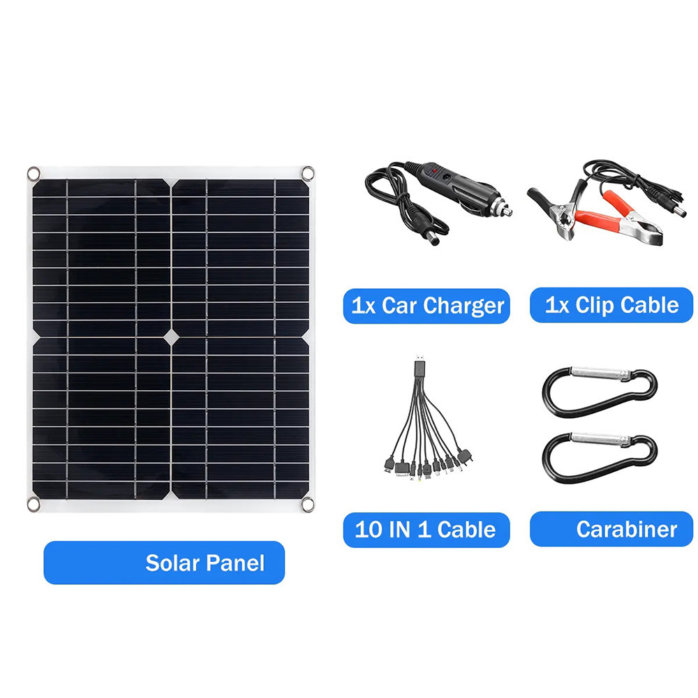 Mini Solar Panel Charger Dual USB18V 20W DC Phone Car RV Boat Battery Charger Outdoor Vehicle Fishing Flexible Solar Panels Kit