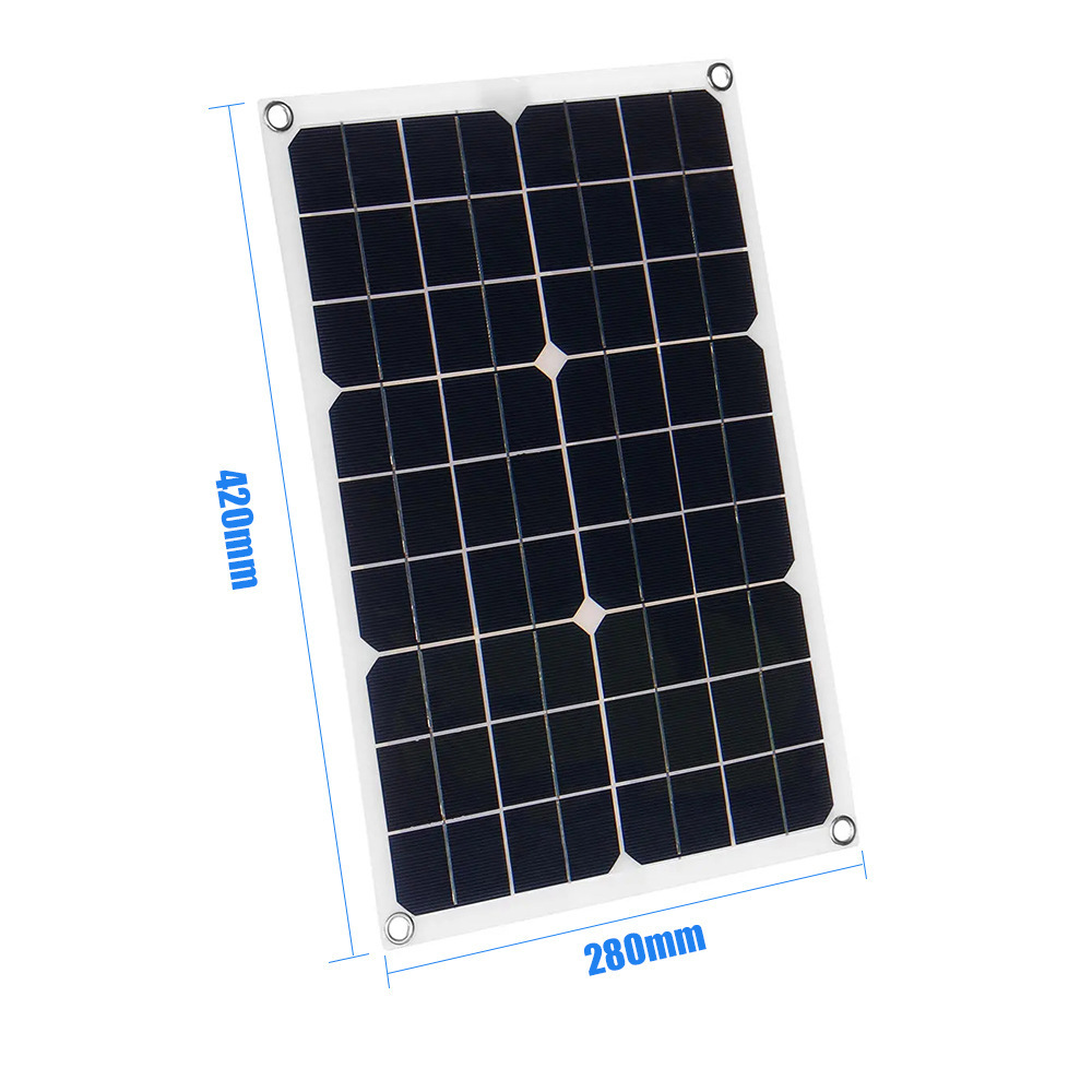 Mini Solar Panel Charger Mono Dual USB 12V 20W DC Car RV Boat Outdoor Vehicle Fishing Portable Solar  Energy Battery Charger