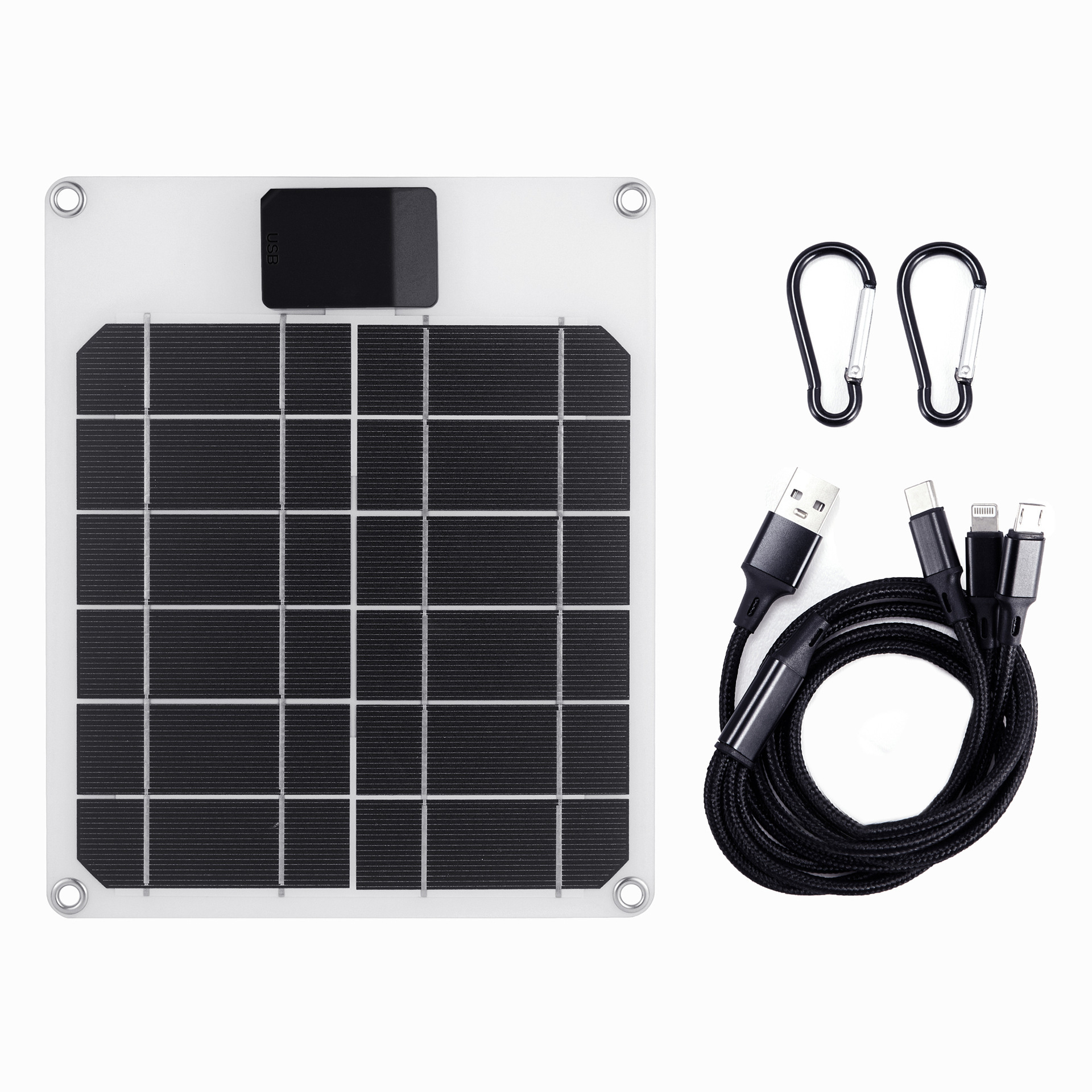 5W Solar Energy Powered Charging USB Output 5V Waterproof RV Car Camp Mini Solar Panel Charger Flexible Solar Panel Battery Kit