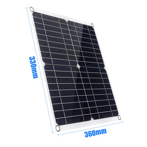 Mini Solar Panel Charger Dual USB18V 20W DC Phone Car RV Boat Battery Charger Outdoor Vehicle Fishing Flexible Solar Panels Kit