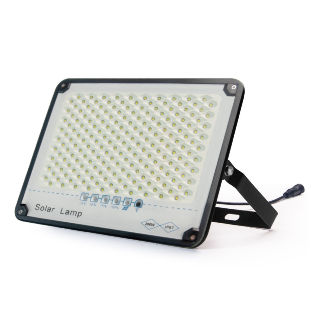 Solar Rechargeable Outdoor IP67 200w 300w100w Remote LED Light Stadium Park Square Solar Energy Light Solar Powered Flood Light