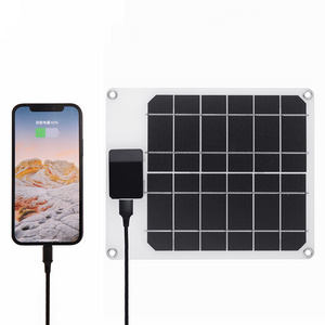 5W Solar Energy Powered Charging USB Output 5V Waterproof RV Car Camp Mini Solar Panel Charger Flexible Solar Panel Battery Kit