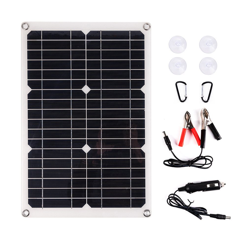 Mini Solar Panel Charger Mono Dual USB 12V 20W DC Car RV Boat Outdoor Vehicle Fishing Portable Solar  Energy Battery Charger