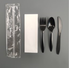 custom cutlery set cornstarch knife forks spoons and napkin biodegradable disposable soup spoon cake knife fruit fork