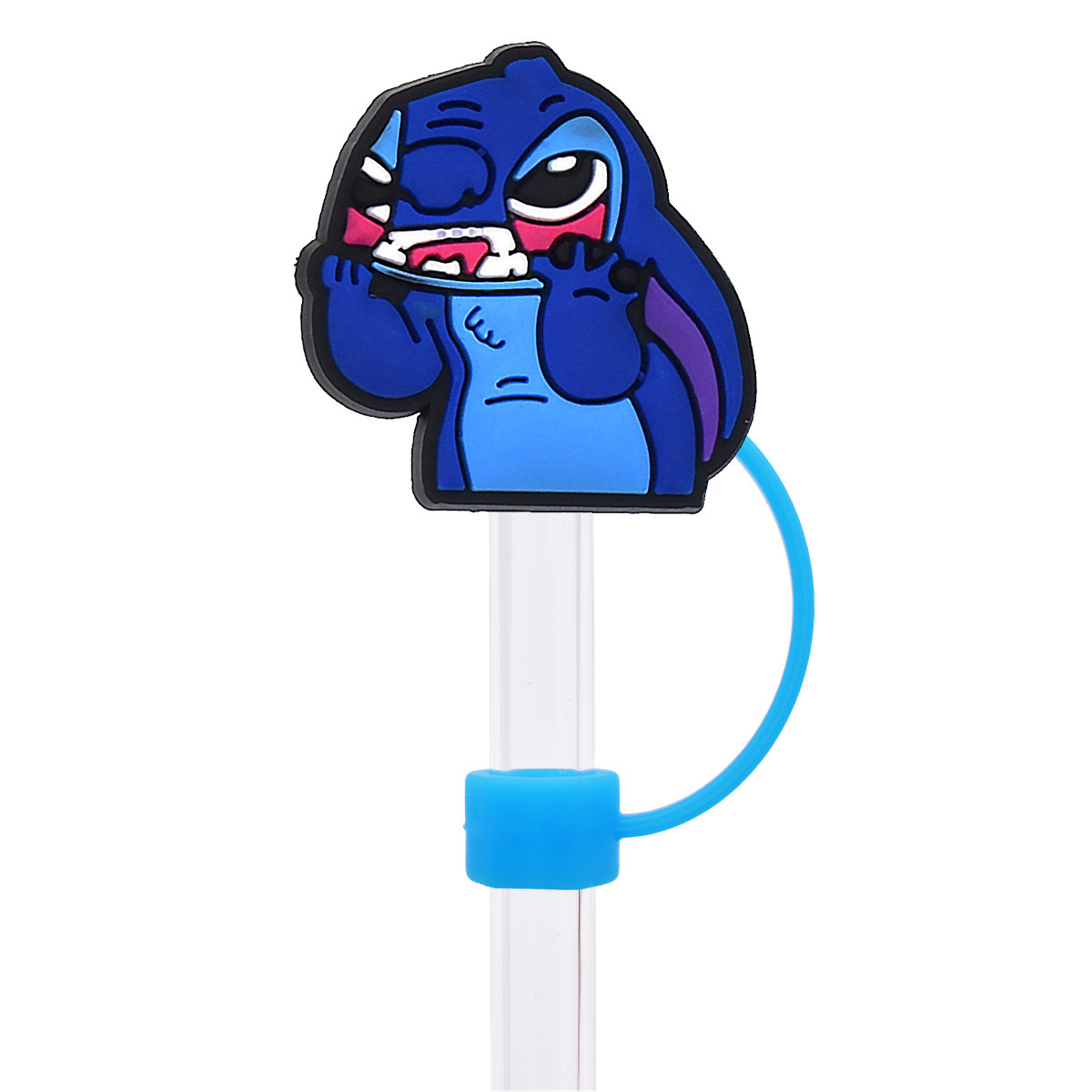 Cute Stanely Cup 10mm Cartoon Stitch Reusable straws toppers cover straw topper cover