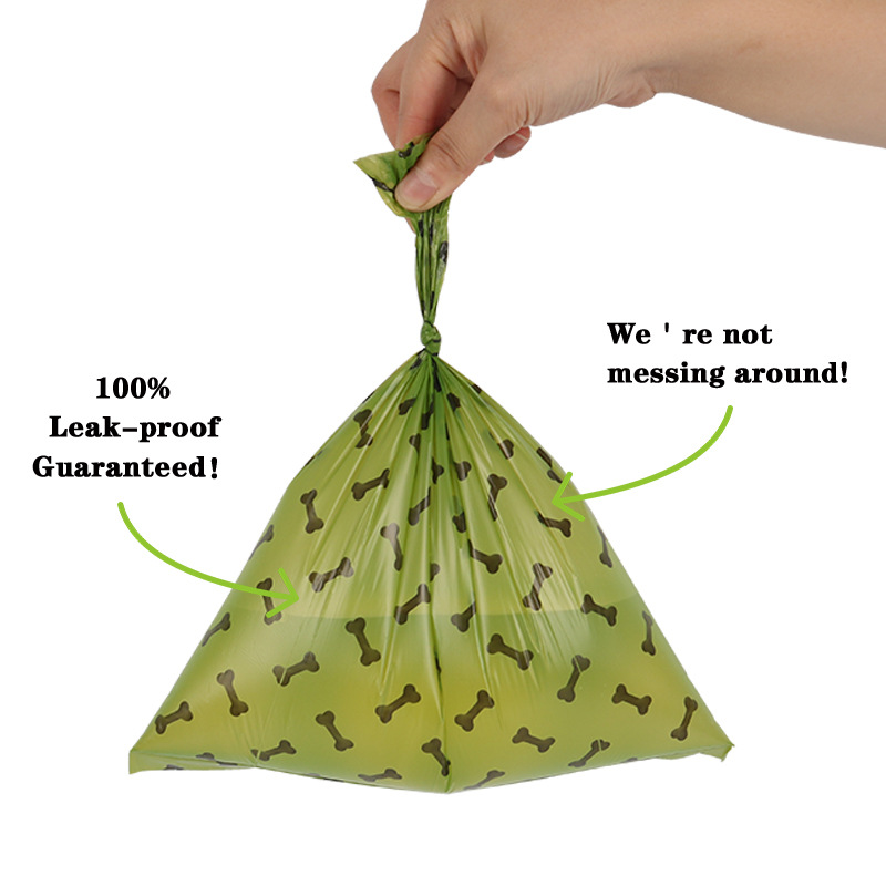 Eco-friendly 15 Roll dog poop waste bags degradable 23*33CM Custom pet waste bags leakproof doggie waste bags wholesale