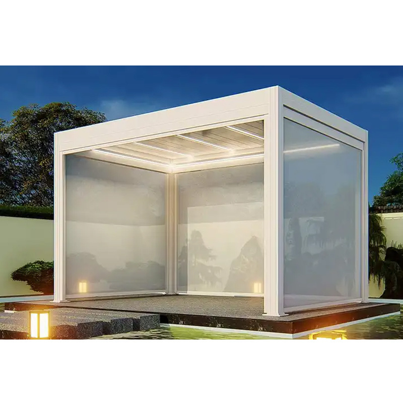 Rainproof Sunproof Garden Gazebo Used  Motorized Aluminum Pergola For Sale