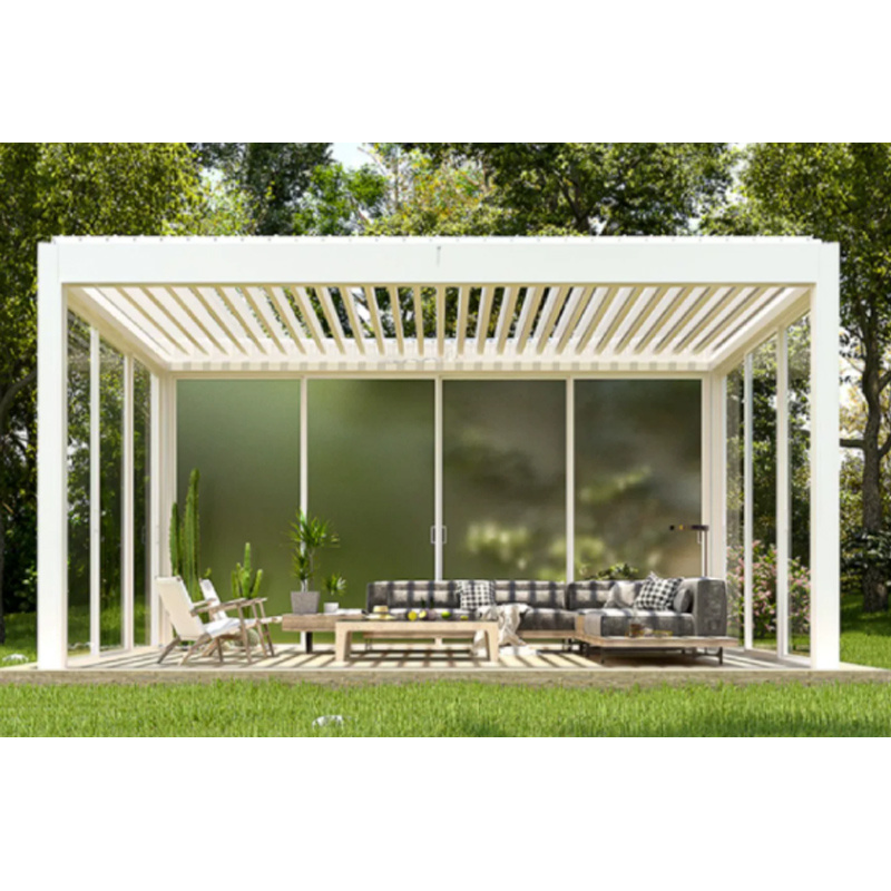 Modern Design Louvered Roof Waterproof Gazebo Aluminium Pergola Kits