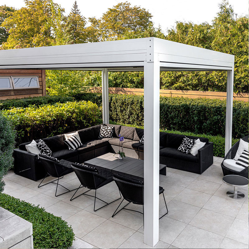 Garden Free Standing Waterproof Motorized 12x12  Aluminium Pergola