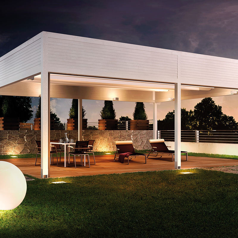 Modern Design Louvered Roof Waterproof Gazebo Aluminium Pergola Kits