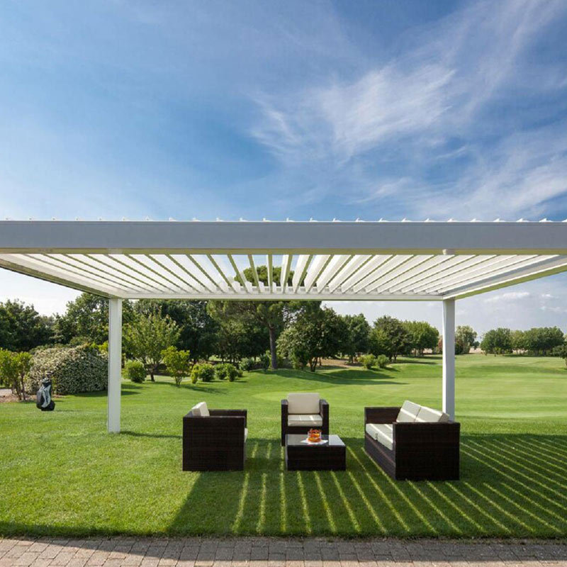 motorized louver bioclimatic aluminium pergola Customized outdoor gazebo