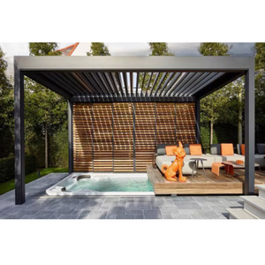 Garden Electric Opening Roof System Aluminum Pergola Covers Bioclimatique Gazebo