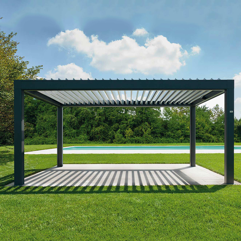 Outdoor Motorized  3x3 3x4 4x4 6x4m  Aluminium Louvered  Pergolas