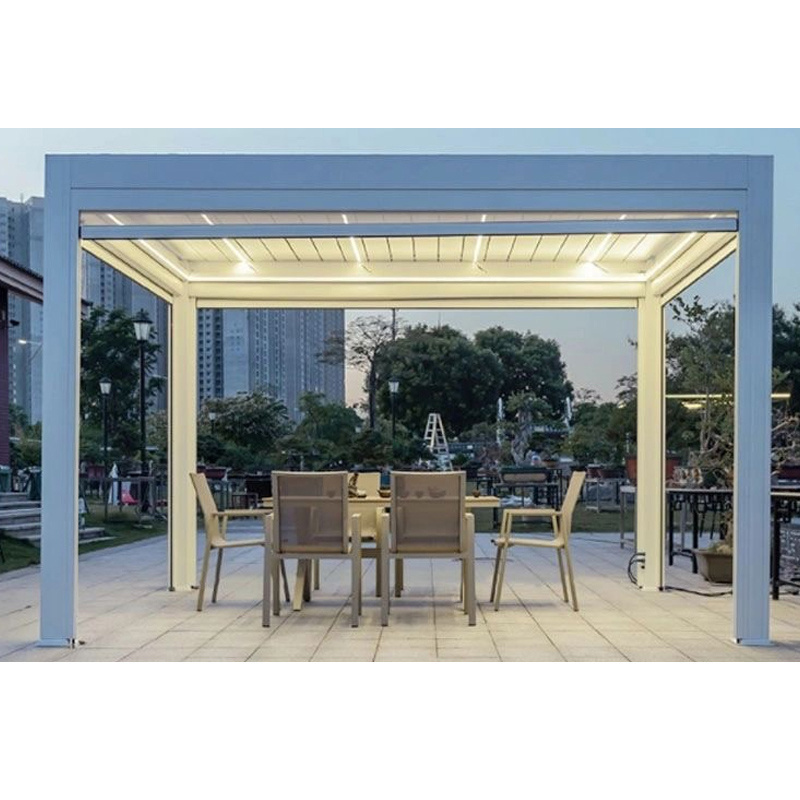 Rainproof Sunproof Garden Gazebo Used  Motorized Aluminum Pergola For Sale