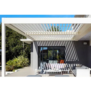 Customize  Freestanding Louvre Shade  Aluminum Waterproof Louver Gazebo