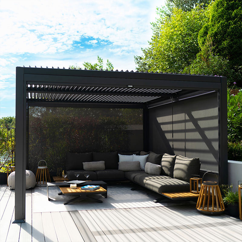 Modern Design Louvered Roof Waterproof Gazebo Aluminium Pergola Kits