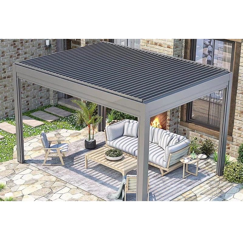 Rainproof Sunproof Garden Gazebo Used  Motorized Aluminum Pergola For Sale