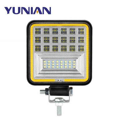 4 inch 126W 42 LED Led Work Light angel eyes Spot light Square 12V 24V DRL Car Light For Truck SUV 4WD 4x4 Boat Fog Lamp