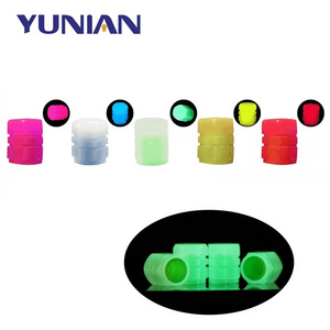 Universal 5 Colors Fluorescent Luminous Tire Valve Car Wheel Hub Glowing Decorative Tyre Rim Stem Covers light for Car Moto Bike