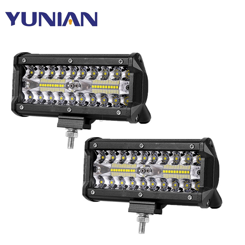 7inch 120W Led Light Bar 12v Offroad Accessories 4x4 Car Trucks Flood Spot Beam Led Work Light Auto Fog Driving Lamp For SUV 4WD