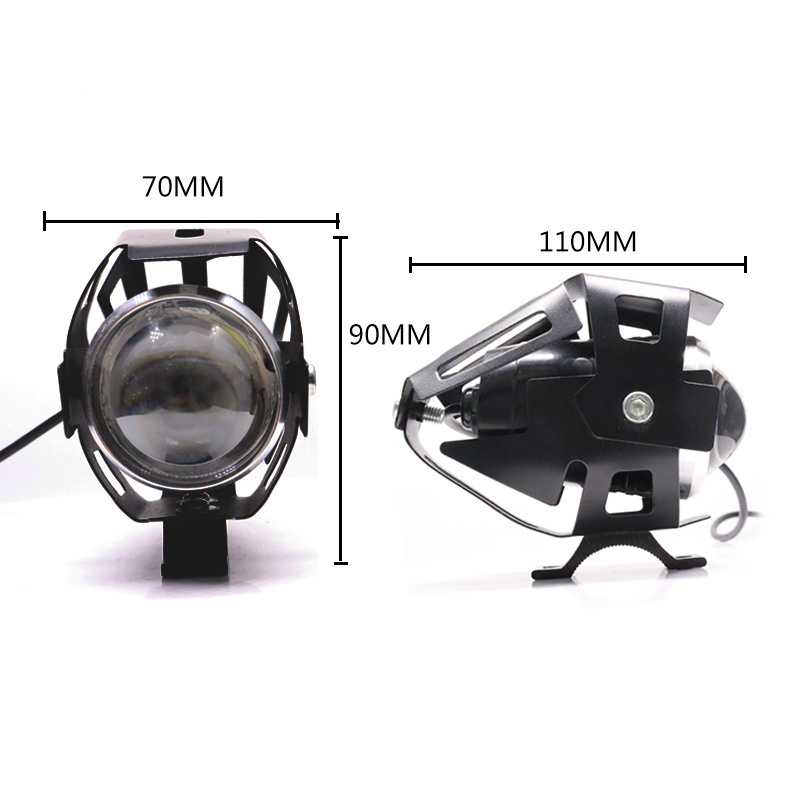 Waterproof Motorcycle U5 LED headlight Motorbike Spotlight auxiliary work lamp high beam 12V 125W Motor DRL Head Lights