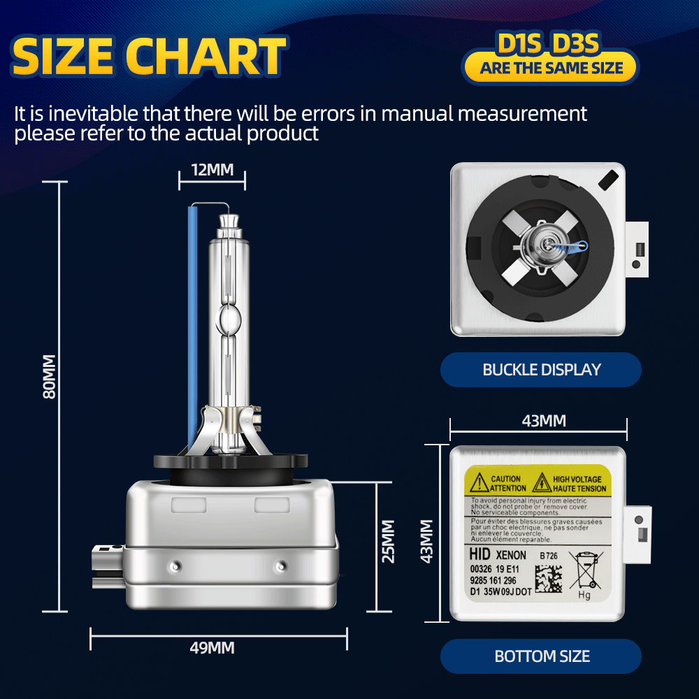 Auto Lights D1S D2S D3S D4S Xenon HID Car Bulb12V 35W D1R D2R D3R D4R Headlights 3000K 4300K 6000K 8000K D1 D2 D3 D4