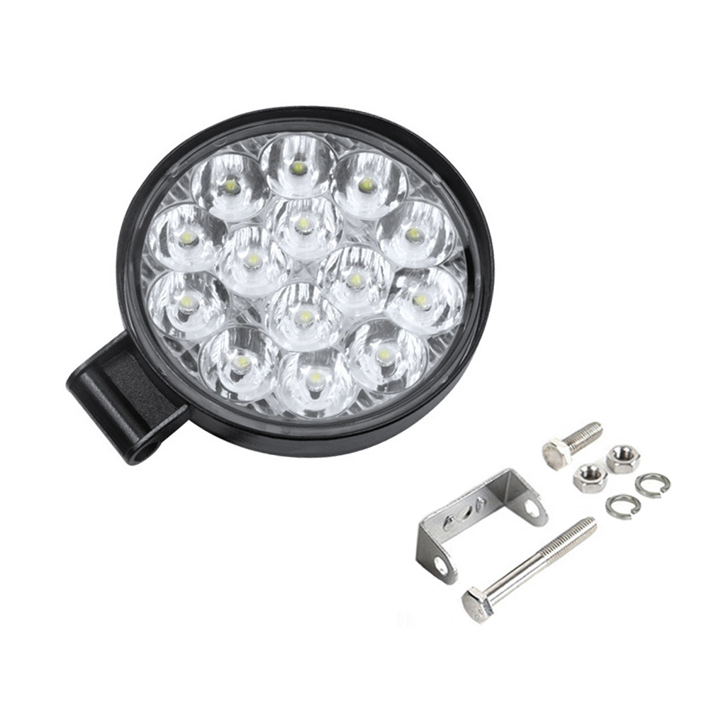 Mini 3inch 42W 14LED Round Work Light 12V 24V Car Front Fog Light for Truck SUV 4WD Engineering Headlights Off-road LED Headlamp