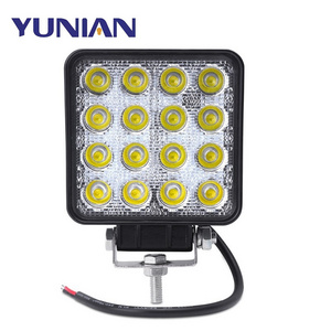 4Inch 48W 12V 24V LED Work Light Spot Flood Square Waterproof LED Work Lamp for Offroad 4WD Trailer Motorcycle Car Truck SUV