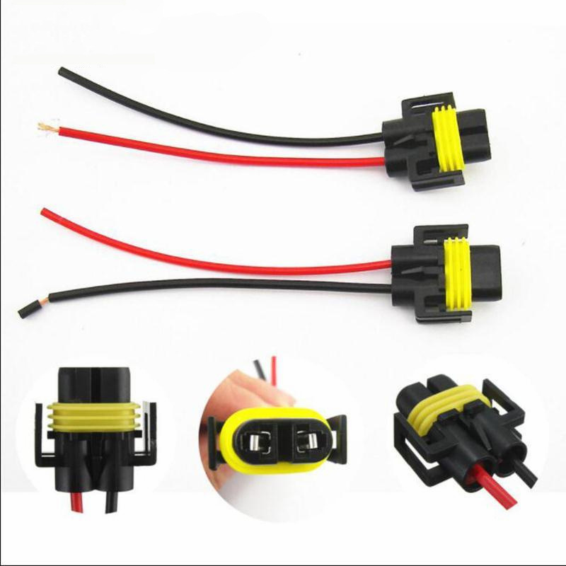 Universal H8 H9 H11 880 881 H27 Car Headlight Bulb Adapter Car Auto LED Xenon Lamp Wiring Harness Adapter Sockets Plug